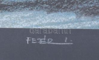 Fejér Imre (-): Kopasz-hegy Aggtelek mellett, 1999. Pasztell, papír, jelzett, üvegezett fakeretben. ...