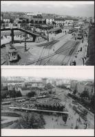 cca 1974 előtti felvételek a Széll Kálmán/Moszkva térről, 2 db modern nagyítás, jelzés nélkül, 15x21 cm