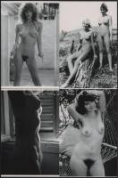 Eltérő időben készült, szolidan erotikus felvételek, 4 db modern nagyítás, jelzés nélkül, 15x10 cm