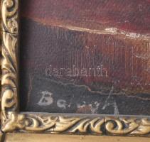 Balogh jelzéssel: Csendélet. Olaj, karton. Dekoratív, sérült fakeretben. 68×48 cm