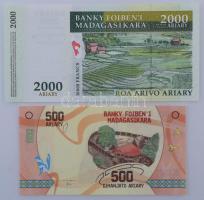 Madagaszkár DN (2017) 500A + DN (2007) 2000A / 10.000Fr "MAP 596468" "Madagaszkári Ak...