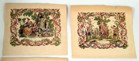 ca 1900-1930 7 db vadászattal kapcsolatos nyomat 32x26 cm-ig