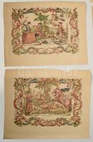 ca 1900-1930 7 db vadászattal kapcsolatos nyomat 32x26 cm-ig