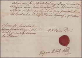 1848 Kiskunszabadszállás város szerződése a város nagyvendégfogadó árendába vételéről működtetéséről...