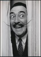 cca 1950 Dali, Salvador (1904-1989) katalán - spanyol szürrealista festőművész portréja, 1 db modern nagyítás, jelzés nélkül, 21x15 cm