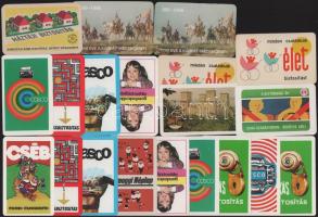 cca 1970-1990 20 db retro reklámos kártyanaptár