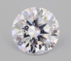 Moissanite 1,0 ct, d: 6,5 mm, tanúsítvánnyal