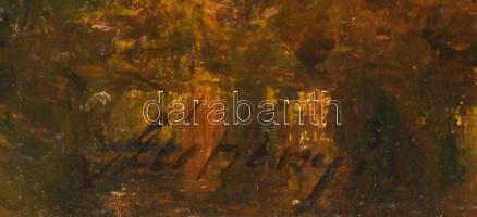 Széchenyi István (1960-): Mediterrán emlék. Olaj, farost. Jelezve balra lent. Dekoratív fakeretben. ...