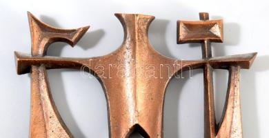 Papp Zoltán: Katona lovakkal. Bronz, jelzés nélkül, 24x18 cm