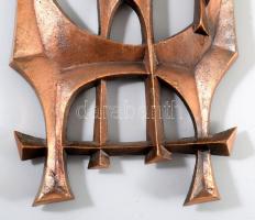 Papp Zoltán: Katona lovakkal. Bronz, jelzés nélkül, 24x18 cm