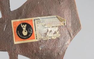 Papp Zoltán: Katona lovakkal. Bronz, jelzés nélkül, 24x18 cm