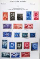 Románia főleg bélyegzett gyűjtemény 1943-1969 Abria előnyomott albumban. Nem teljes, de tartalmas an...