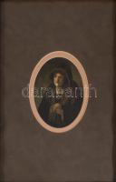 Antik blondel képkeret, kis sérülésekkel, üvegezett, 50x40 cm