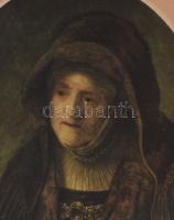 Antik blondel képkeret, kis sérülésekkel, üvegezett, 50x40 cm