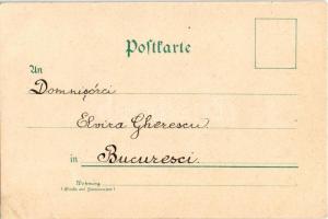 Russland / Russia. Art Nouveau, floral, litho with coat of arms (r)