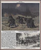 1915-17 Az I. világháborús olasz frontot bemutató gyűjtemény eredeti fotókkal, képeslapokkal, újságkivágásokkal nemzeti szín szegélyű tablón kísérő szövegekkel. (A képek leszedhetőek)  1915-17 A collection presenting the Italian front of World War I with original photos, postcards, newspaper clippings on a nationally colored board with accompanying texts. (The images can be downloaded)