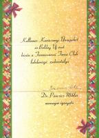 Dr. Páncsics Miklós olimpiai bajnok magyar labdarúgó és az FTC manager igazgatójának aláírása karácsonyi üdvözlőlapon