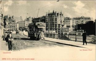Lausanne, Le Grand Pont / bridge, tram (EK)