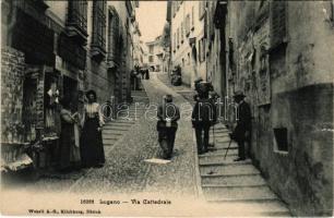 Lugano, Via Cattedrale / street view (tear)