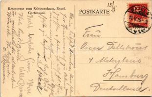 Basel, Restaurant zum Schützenhaus, Gartensaal / restaurant, interior (EB)