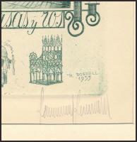 Rossell i Rosal, Raimond (1924-2000): 2 db ex libris. Rézkarc, papír, egyik ceruzával jelzett és szá...