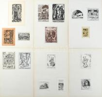 Klf. spanyol alkotók (Jaume Casas Sargatal, Josep Triado stb.): 16 db ex libris és kisgrafika. Klf. technikák, papír, részben ceruzával jelzett. Klf. méretekben. Paszpartuban.