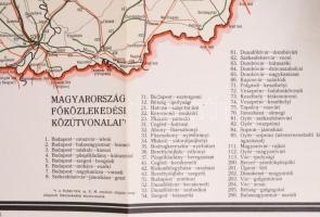 1937 Magyarország közlekedési térképe, tervezte és kiadja: a Magyar Kir. Központi Statisztikai Hivat...