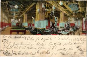 1905 Budapest VIII. Bodó Kávéház, biliárd terem, belső. József körút 56. (EK)