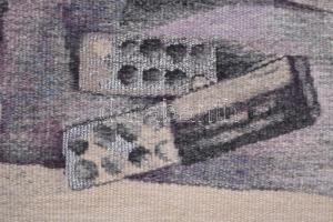 Polgár Rózsa (1936 Szombathely - Budapest 2014): Fájdalom. 74x71 cm. Készült: 1985, Genf. Haute-liss...