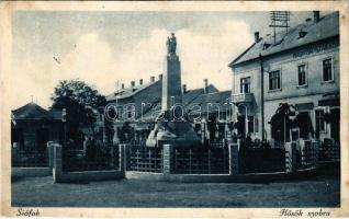 1929 Siófok, Hősök szobra, Balaton szálloda (r)