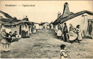 Kecskemét, Cigányváros. Burián Lajos kiadása (lyuk / hole)