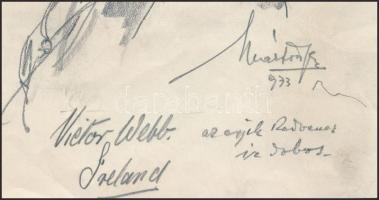 Márton Ferenc (1884-1940): 1933 Gödöllői Jamboree - Ír cserkész dedikált fotója. Ceruza, papír, jelz...