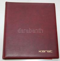 Lindner Karat gyűrűs éremtartó album 6 oldal,különböző méretű érmékhez, elválasztólapokkal, használt, jó állapotban.