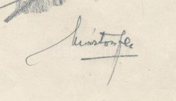 Márton Ferenc (1884-1940): 1933 Gödöllői Jamboree - Ír cserkész dedikált fotója. Ceruza, papír, jelz...