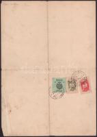 1947 Okmány, 3Ft Debrecen városi és állami illetékbélyeggel