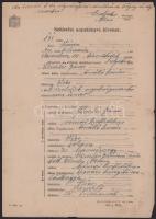 1947 Okmány, 3Ft Debrecen városi és állami illetékbélyeggel