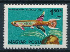 1962 Akváriumi díszhalak 1,50Ft dupla évszám tévnyomattal