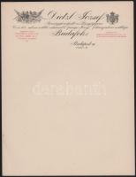 Dietzl budafoki bornagykereskedő fejléces papírjai, 8 db üres