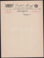 Dietzl budafoki bornagykereskedő fejléces papírjai, 8 db üres