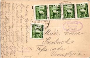 Eger, Széchenyi utca. Art Nouveau, floral (vágott / cut)