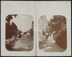 1917 Egy visegrádi kirándulás képei, 2 db hátoldalon feliratozott fotólap, 14×9 cm