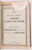 Kolligátum a ,,Demokratia"-páholy könyvtára füzeteiből (11 füzet egy kötetben): Horváth János: ...