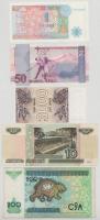 Vegyes, 5db-os külföldi bankjegytétel, közte: Üzbegisztán, Oroszország, Kazahsztán, Örményország, Gr...