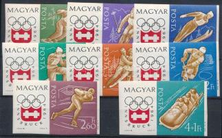 1963 Téli olimpia II. - Innsbruck vágott sor (néhány értéken kis törések / small folds)