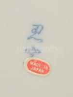 3 db japán tálka. Matricás, jelzett, hibátlan, tartókkal 13, 16 cm