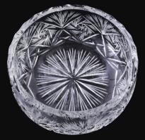 Haas és Czjzek kristály gyümölcsös tál. Hibátlan d: 21 cm Eredeti dobozával