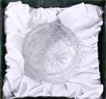Haas és Czjzek kristály gyümölcsös tál. Hibátlan d: 21 cm Eredeti dobozával