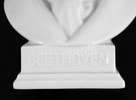 Herendi Beethoven büszt. Mázas és biszkvit porcelán, jelzett (masszába nyomott), m: 20,5 cm