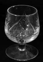 Kristály likőrös pohár készlet, 6 darab, m: 8,5 cm