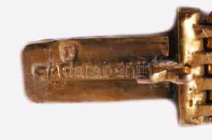 14K arany (Au) karkötő gyöngy és rubin berakással. Jelzett. br 11,5 g 19 cm